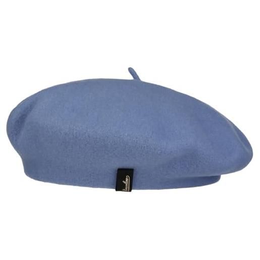 Borsalino berretto basco in lana donna/uomo - made italy baschetto inverno autunno/inverno - taglia unica blu savoia