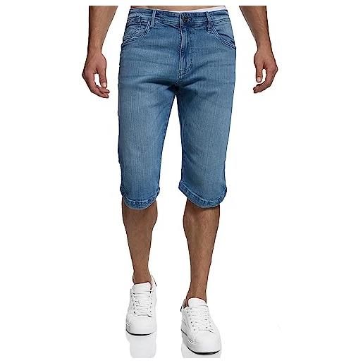 Indicode uomini jaspar jeans shorts | pantaloncini jeans used look con 5 tasche medium indigo xl