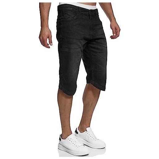 Indicode uomini jaspar jeans shorts | pantaloncini jeans used look con 5 tasche black l