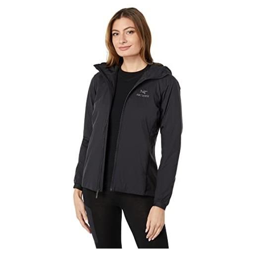 Arc'teryx atom - felpa con cappuccio da donna, redesign, leggera, isolata, ripiegabile, giacca leggera per escursionismo, inverno, nero, x-small