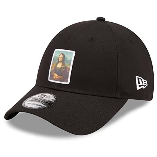New Era 9forty mona lisa cappellino da baseball - le louvre patch - nero, nero , taglia unica