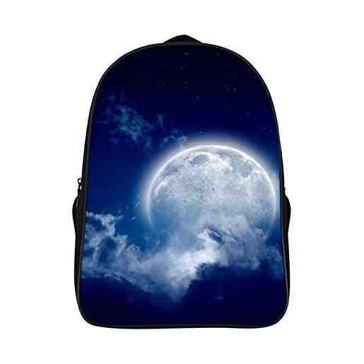 FEIGENBAOMU zainetto alla moda zaino da viaggio luna zaini zaino da scuola per adolescenti, borsa da scuola alla moda （40x28x16 cm） borsa da scuola cool 3d
