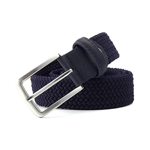 Believewang cintura elastica intrecciata da uomo cintura elastica in vita da 35mm cintura intrecciata in nylon 100-160cm accessori per abbigliamento