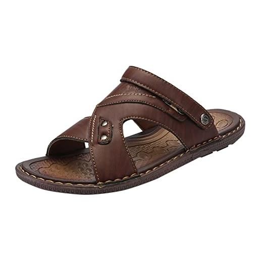 LCpddajlspig pantofole uomo estive da spiaggia comode mare scarpe da doccia da casa aperte gomma infradito trasparente piscina sandali elegante ciabatte pantofole morbide ortopedico