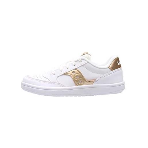 Saucony jazz court sneaker bianco-oro da bambino sk164399