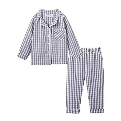 Mud Kingdom pigiama per bambini con colletto con motivo di ancoraggio, collare grigio, 3 anni