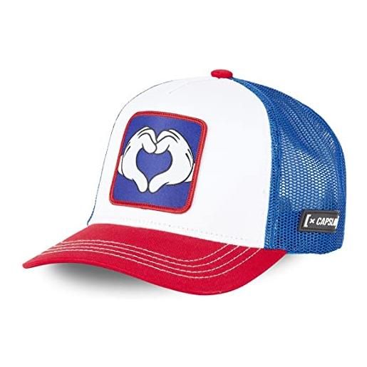 Capslab mickey mouse disney hands heart white red blue trucker cap - one-size