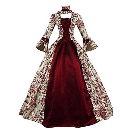 Superdry abito da donna in stile medievale con corsetto e maniche svasate, per halloween, carnevale ed eventi cosplay