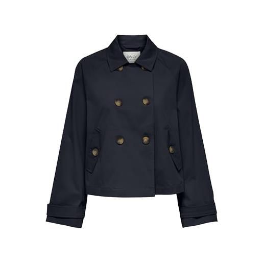 ONLY trench femminile più corto, cielo notturno, xs