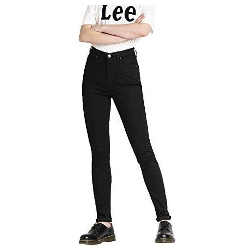 Lee ivy jeans, nero (black rinse 47), 26w / 33l donna