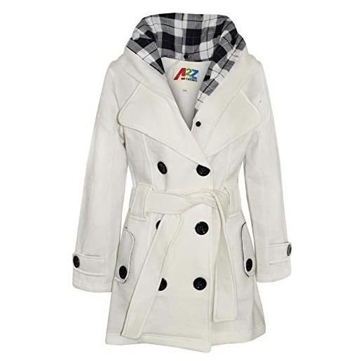 A2Z 4 Kids bambini ragazze parka giacca con cappuccio trincea cappotto moda wool - jacket 007 cream 7-8