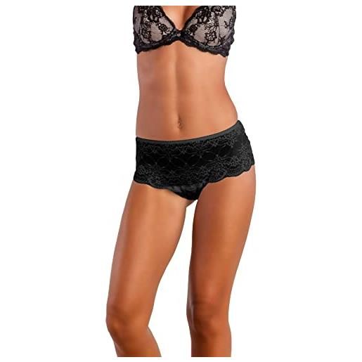 JADEA 6 pezzi culotte short donna 1630 in pizzo con tassello interno in cotone