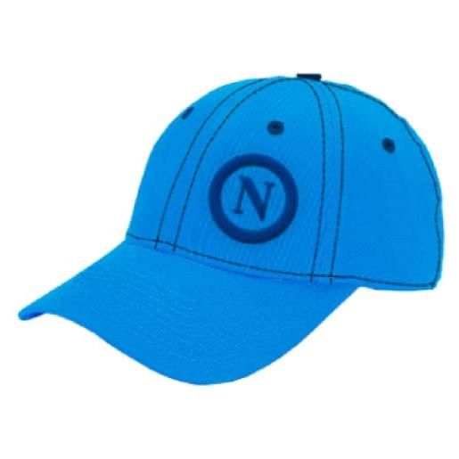 gh cappello uomo compatibile napoli calcio ufficiale - cappello napoli baseball con visiera estivo in cotone azzurro cuciture blu
