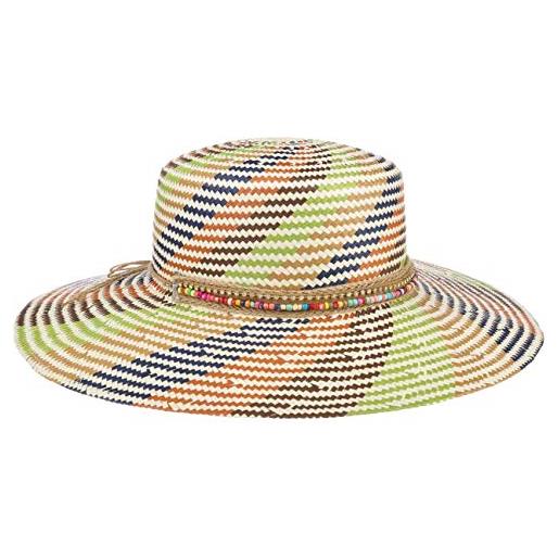 LIPODO cappello di paglia jalaja colour donna - made in italy da sole a tesa larga cappelli spiaggia primavera/estate - taglia unica a colori