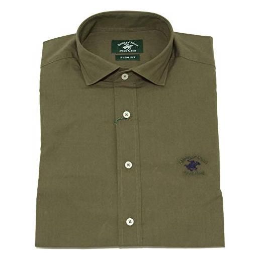 Beverly Hills Polo Club 7626k camicia uomo green shirt cotton man [l]