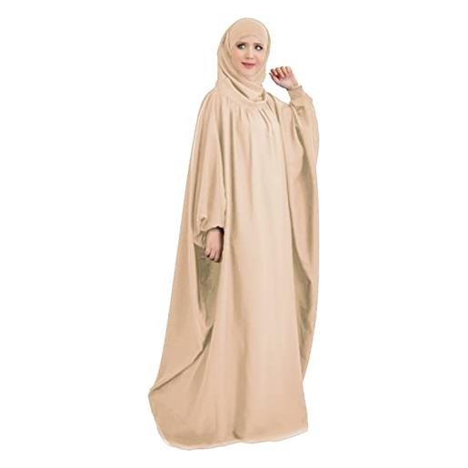 MANYMANY abito da preghiera per donna abito da preghiera islamico musulmano di un pezzo abito hijab abaya a copertura totale