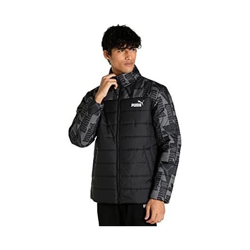 PUMA ess+ padded aop jacket giacca, nero, l uomo