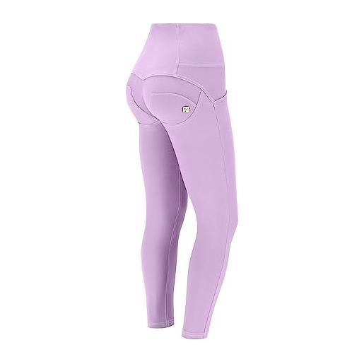 FREDDY - pantaloni push up wr. Up® 7/8 vita alta jersey drill ecologico, lilla, medium