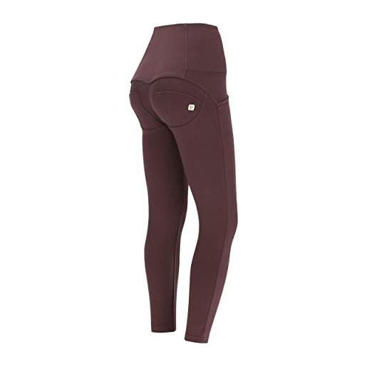 FREDDY - pantaloni push up wr. Up® 7/8 vita alta jersey drill ecologico, viola, medium