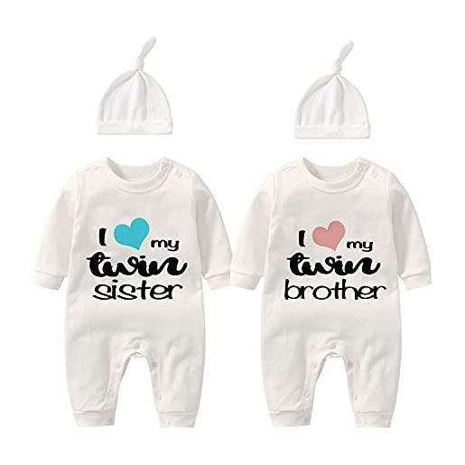 Culbutomind - tutina per bambini con due gemelle, fratello, divertente per sorella rosa pt 2 mesi