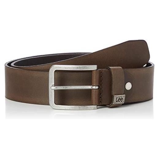 Lee small logo belt, cintura uomo, marrone (dark brown 24), 105 cm