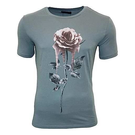 Religion clothing dripping rose - maglietta da uomo, grigio ferro, m