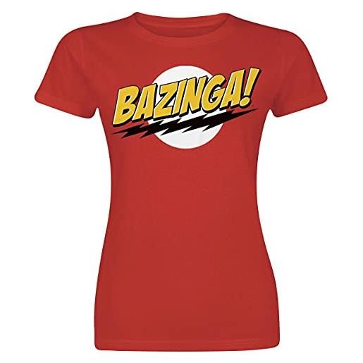 The Big Bang Theory big bang theory the bazinga donna t-shirt rosso l 100% cotone regular