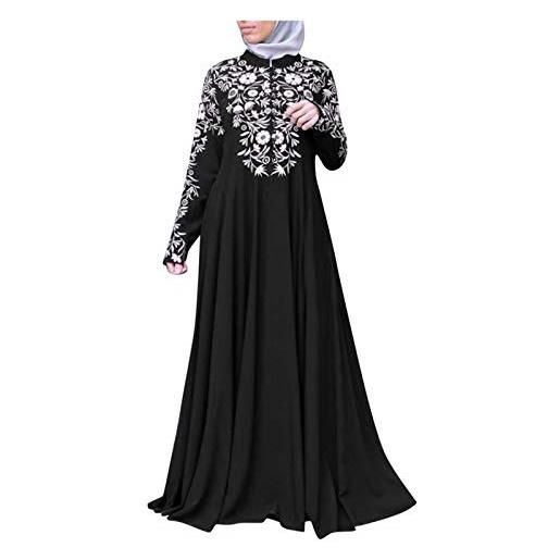 Generic stitching musulmano dress arab lace jilbab donne vestire islamico abaya maxi kaftan abito da donna abito eleganti da corto davanti lungo dietro