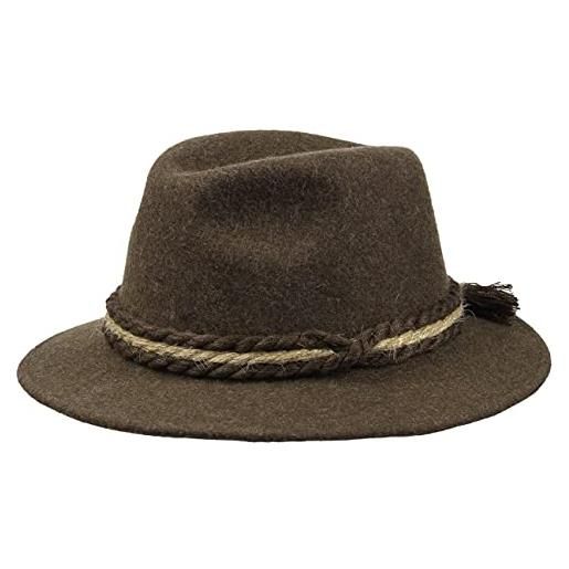 Cappellishop cappello tradizionale in feltro di lana tirolese oktoberfest 57 cm - marrone