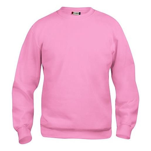 Clique felpa maglia girocollo uomo donna unisex taglie forti cq021030 - rosa, 2xl