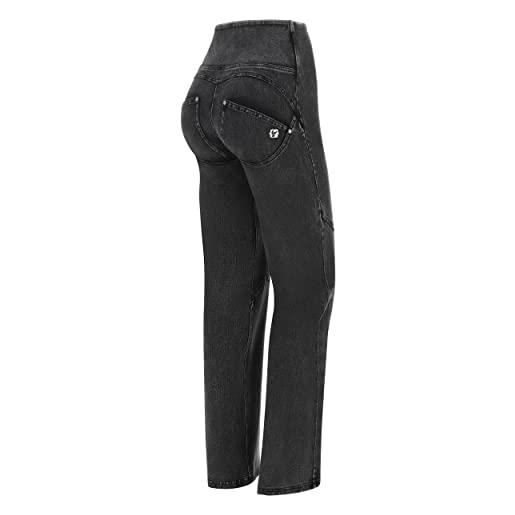 FREDDY - jeans push up wr. Up® vita alta wide leg eco denim navetta, denim nero, extra small