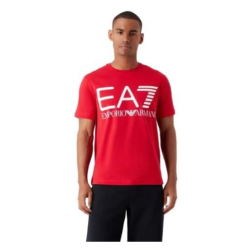 Emporio Armani t-shirt rossa ea7 olimpia milano (retro con maxi logo) s