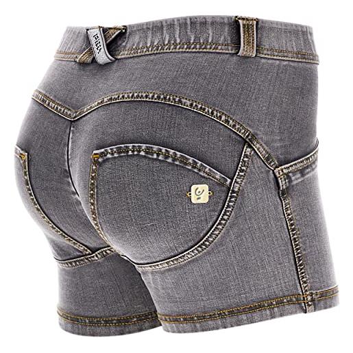 FREDDY - shorts push up wr. Up® sostenibili in jersey effetto denim, denim grigio, small