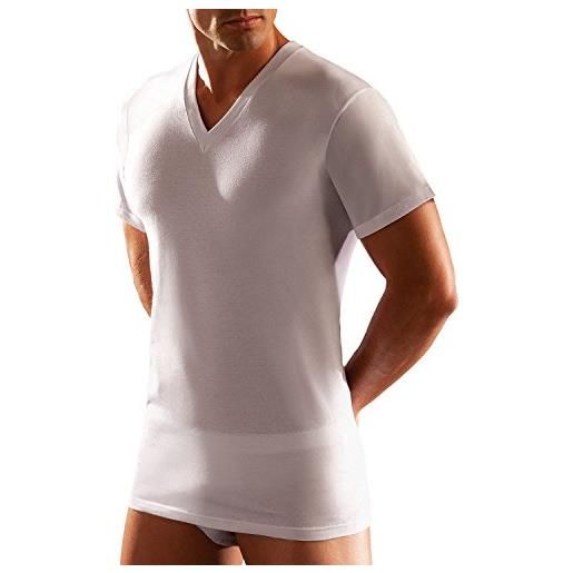 CAGI 6 t-shirt maglietta art 1305 bianco scollo a v 100% cotone mezza manica 4 5 6 7 8