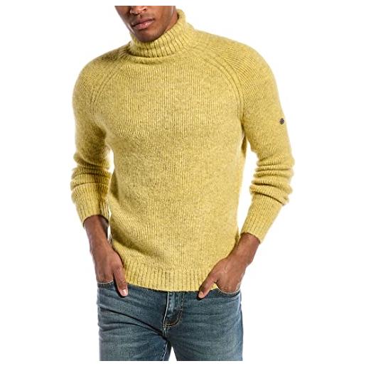 Superdry studios chunky roll neck maglione, golden green marl, xl uomo