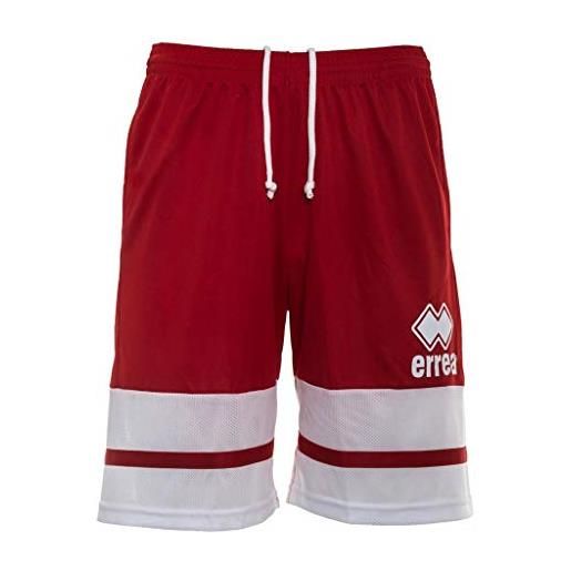 Errea erreà pantaloncini da basket da uomo republic ss18 essential basket shorts (m, rosso bianco)