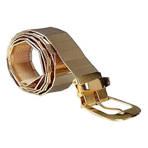 Huixin cintura da uomo fibbia cintura da moda uomo da cintura uomo vintage in metallo con fibbia in metallo (color: oro, size: one size)