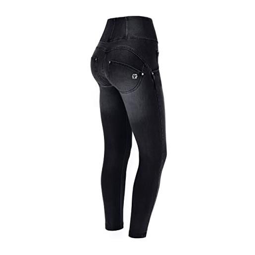 FREDDY - jeans push up wr. Up® 7/8 superskinny effetto used vita alta, denim nero, large