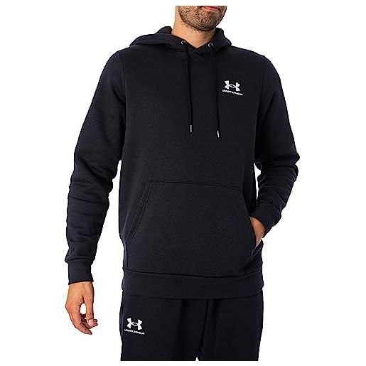 UNDER ARMOUR - Maglia Essential Fleece Hoodie Uomo Pitch Gray Mediu