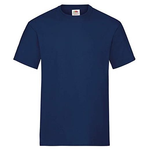 Fruit of the Loom - maglietta a maniche corte da uomo, colore blu (blue (navy), taglia xxl, confezione da 5