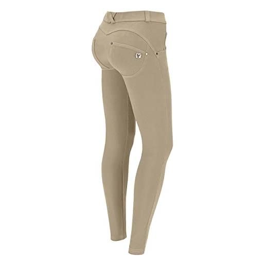 FREDDY - pantaloni push up wr. Up® skinny in tessuto navetta tinto in capo, grigio, small
