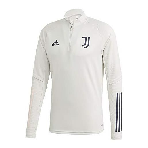 adidas juventus fc stagione 2020/21 juve tr top, maglietta allenamento unisex-adulto, bianco/blu (griorb/tinley), xxl