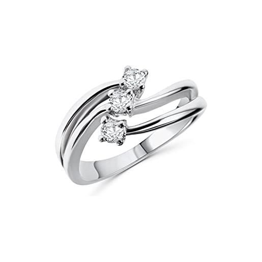 Anellissimo anello trilogy stelle cadenti anniversario donna argento 925 con zirconi - 10