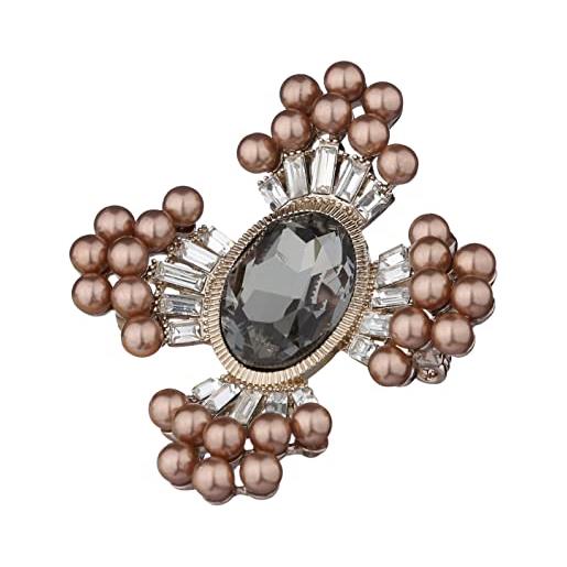Sincera elegante spilla da donna con cristalli swarovski e perle (madreperla naturale) spilla di perle per sciarpe spille da balia alla moda 02-19540