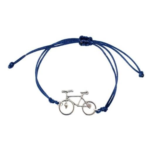 Miniblings braccialetto ruota bicicletta regolabile cavo bici da corsa cuore bike - monili fatti a mano - bracciale donna ragazza