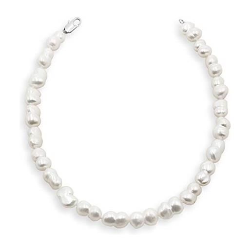 Secret & You collana di perle d'acqua dolce coltivate strand perle e barocche gemelle da 40 cm choker di Secret & You - perle gemelle barocche 11-12 mm perle con nodo singolo