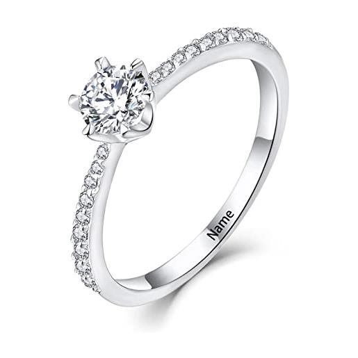 starchenie starnny anello da donna in argento sterling 925, 3a, con zirconi, argento sterling, argento, zirconi cubici, diamante, zirconi, 58
