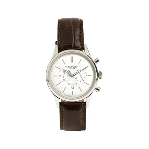 A.G. Spalding & Bros. orologio cronografo al quarzo unisex con cinturino in pelle 174335u832