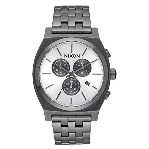 Nixon, orologio da polso al quarzo in acciaio inox, uomo, grigio (gunmetal)