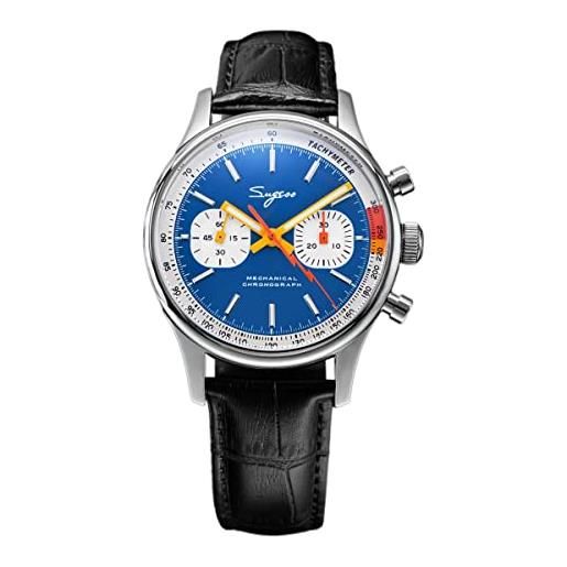N\C nc sugess st19 seagull movement pilot orologi cronografo sapphire crystal military limited racing 1963 orologi meccanici in acciaio inossidabile (color 3)